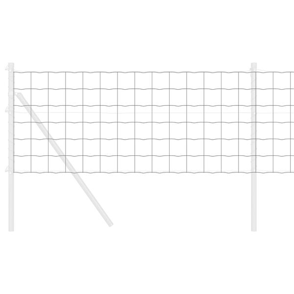 vidaXL Euroaita Harmaa 0.6 x 50 m PVC-pintainen rauta