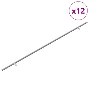 vidaXL Kaappikahva 12 pcs Hopea 900 mm Ruostumaton ter&auml;s