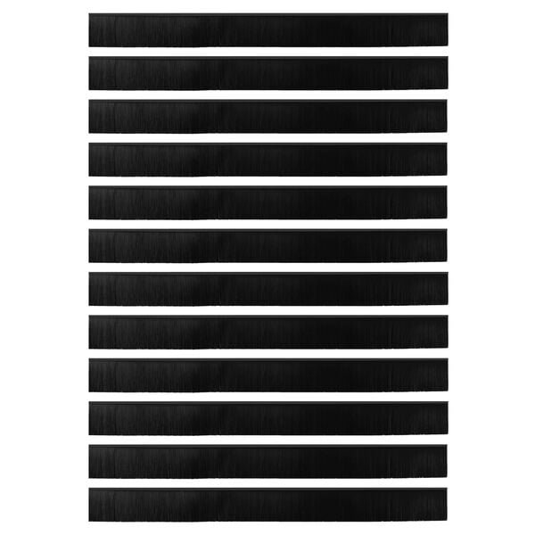 vidaXL Itsekiinnittyv&auml;t oven harjatiivisteet 12 pcs Musta 100 cm