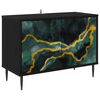 vidaXL TV-kaappi WIJHE 69 x 33 x 50,5 cm Musta tammi Tekninen puu