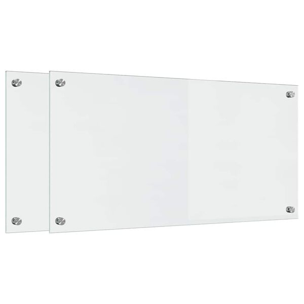 vidaXL Keitti&ouml;n suojapaneeli 2 pcs L&auml;pin&auml;kyv&auml; 80 x 40 cm