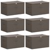 vidaXL S&auml;ilytyslaatikko 6 kpl Kuitukangas 60 x 43 x 35 cm 90,3 L