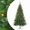 vidaXL Joulukuusi 150 LED-valoilla jalustalla Vihre&auml; 150 cm PE