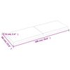 vidaXLPöytälevy ruskea 180x60x(2-6)cm käsitelty täystammi elävä reuna