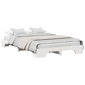 vidaXL S&auml;ngyn runko Valkoinen 4FT Small Double Massiivinen m&auml;nty