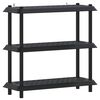 vidaXL Hyllyyksikk&ouml; 3 tasoa 100 x 40 x 96 cm PP Antrasiitti