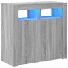 vidaXL Senkki LED-valoilla harmaa Sonoma 80x35x75 cm