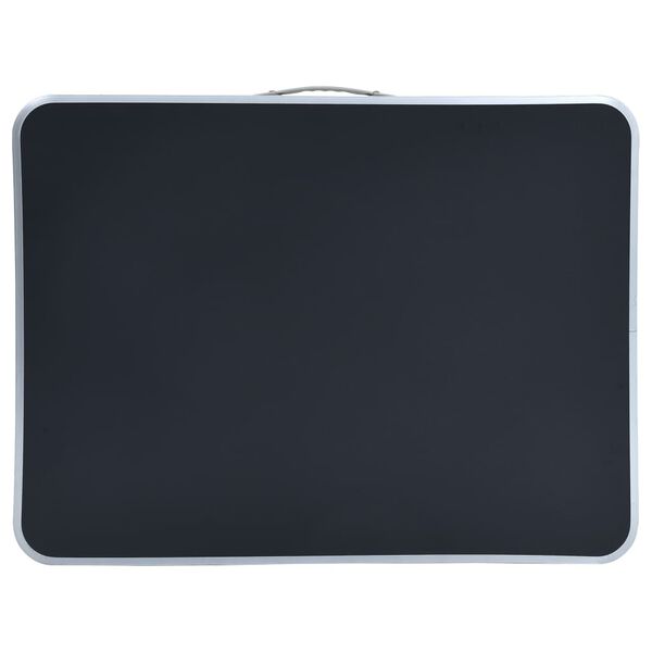 vidaXL Kokoontaitettava retkip&ouml;yt&auml; metallirungolla 80x60 cm harmaa