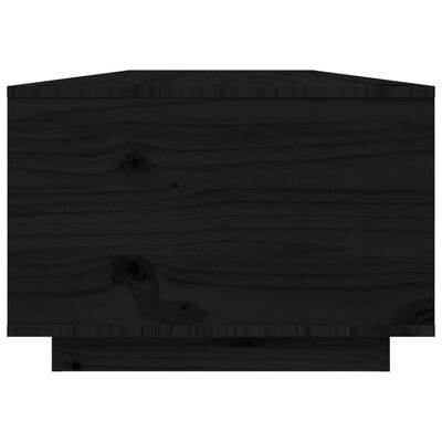 vidaXL Sohvapöytä musta 80x50x35,5 cm täysi mänty