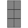 vidaXL Liukuovi musta 102,5x205 cm karkaistu lasi ja alumiini