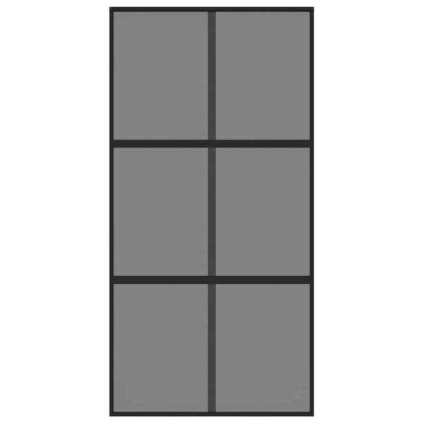 vidaXL Liukuovi musta 102,5x205 cm karkaistu lasi ja alumiini