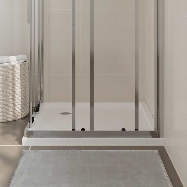 vidaXL Suihkualusta neliö ABS valkoinen 80x80 cm