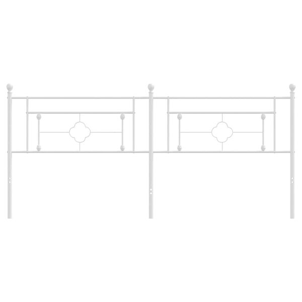 vidaXL Metallinen vaihtop&auml;&auml;ty valkoinen 193 cm