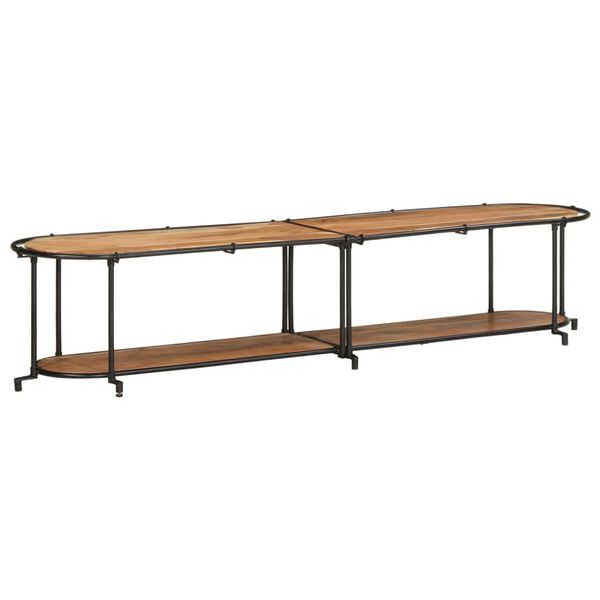 vidaXL TV-taso 200x42x40 cm täysi akaasiapuu