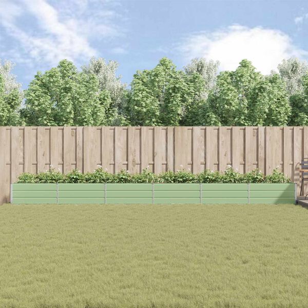 vidaXL Kukkalaatikko Pastelli vihre&auml; 195 x 100 x 45 cm