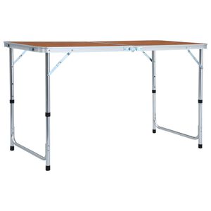vidaXL Kokoontaitettava retkip&ouml;yt&auml; alumiini 120x60 cm