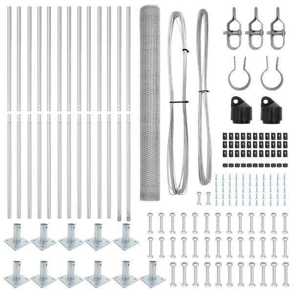 vidaXL Aitalatu Hopea 25 x 1,4 m (25 mm verkko) Teräs