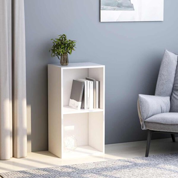 vidaXL Kirjahylly Valkoinen 40x30x76,5 cm Engineered Wood