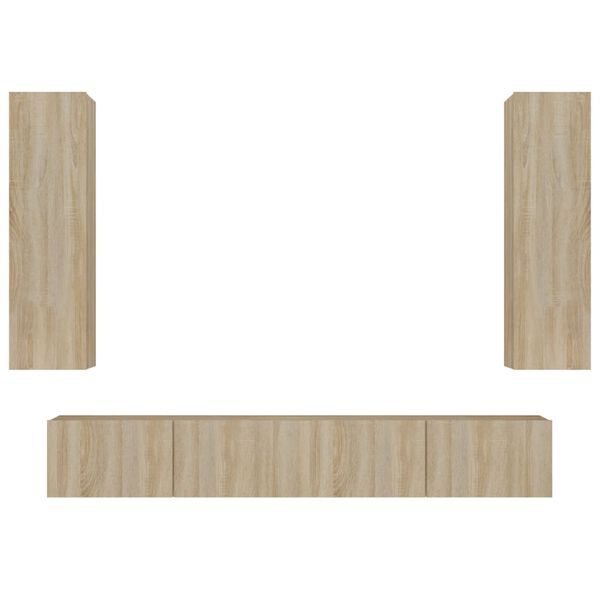 vidaXL 4-osainen TV-kaappisarja Sonoma-tammi tekninen puu