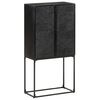 vidaXL Senkki musta 60x30x120 cm t&auml;ysi akaasiapuu ja mangopuu
