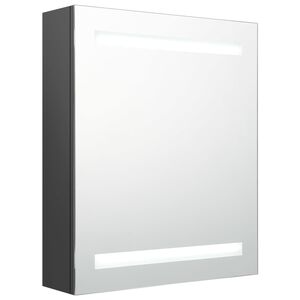 vidaXL LED kylpyhuoneen peilikaappi harmaa 50x14x60 cm