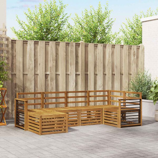 vidaXL Sohvasarjat 6 pcs Luonnollinen Tihe&auml; akasiapuu