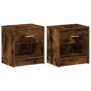 vidaXL Y&ouml;p&ouml;yd&auml;t 2 kpl laatikolla savutammi 39x28x41 cm