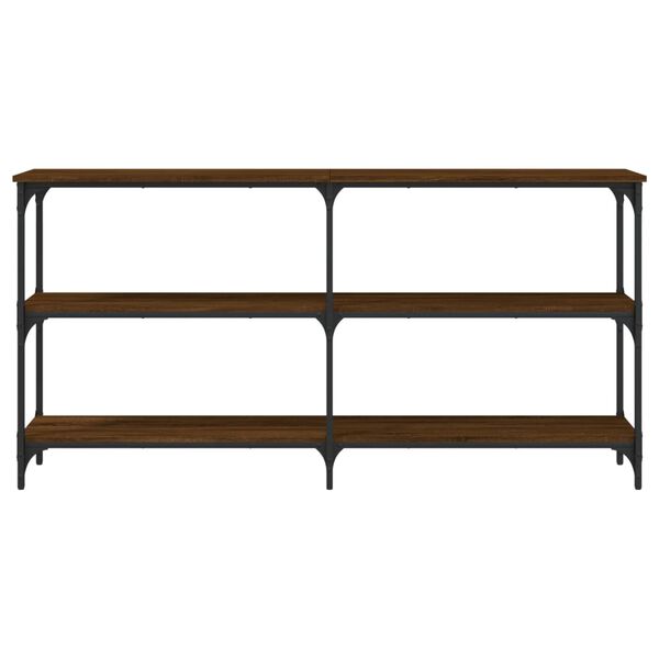 vidaXL Konsolip&ouml;yt&auml; ruskea tammi 150x29x75 cm tekninen puu