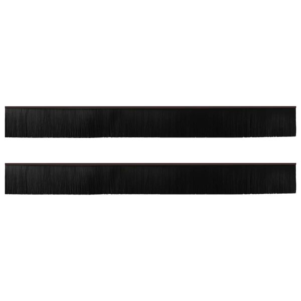 vidaXL Itsekiinnittyv&auml;t oven harjatiivisteet 2 pcs Ruskea 100 cm