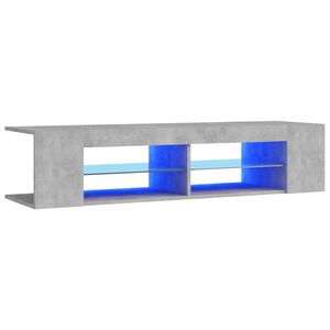 vidaXL TV-taso LED-valoilla betoninharmaa 135x39x30 cm