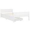 vidaXL S&auml;ngynrunko 2 vetolaatikolla valkoinen t&auml;ysi m&auml;nty 100x200 cm