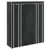 vidaXL Vaatekaappi lokeroilla ja tangoilla kangas 45x150x176 cm musta