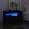 vidaXL Y&ouml;p&ouml;yt&auml; LED-valoilla 2 kpl musta 60x35x40 cm tekninen puu