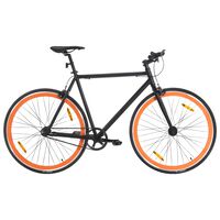 vidaXL Polkupyörä vaihteeton musta ja oranssi 700c 59 cm