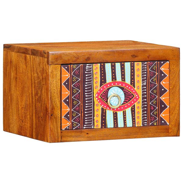 vidaXL Yöpöytäkaappi Ruskea 35 x 30 x 22 cm täysi akaasiapuu