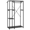 vidaXL Vaatekaappi musta 90x40x167 cm metalli ja lastulevy