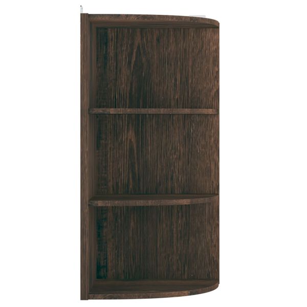 vidaXL Sein&auml;kulmahylly savutammi 30x31,5x60 cm lastulevy