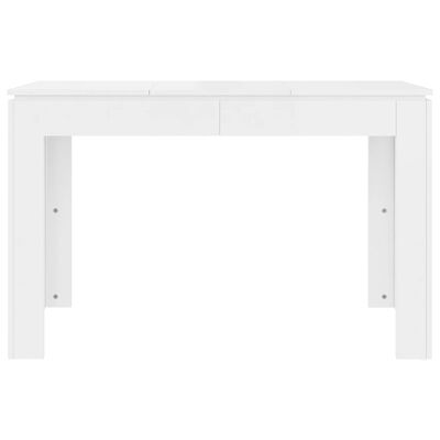 vidaXL Ruokapöytä korkeakiilto valkoinen 120x60x76 cm lastulevy