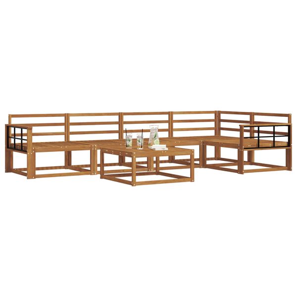 vidaXL Ulkosohvakokoelma 6 pcs Luonnollinen Tihe&auml; akasiapuu