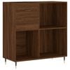 vidaXL LP-levyjen s&auml;ilytyskaappi ruskea tammi 84,5x38x89 cm puu