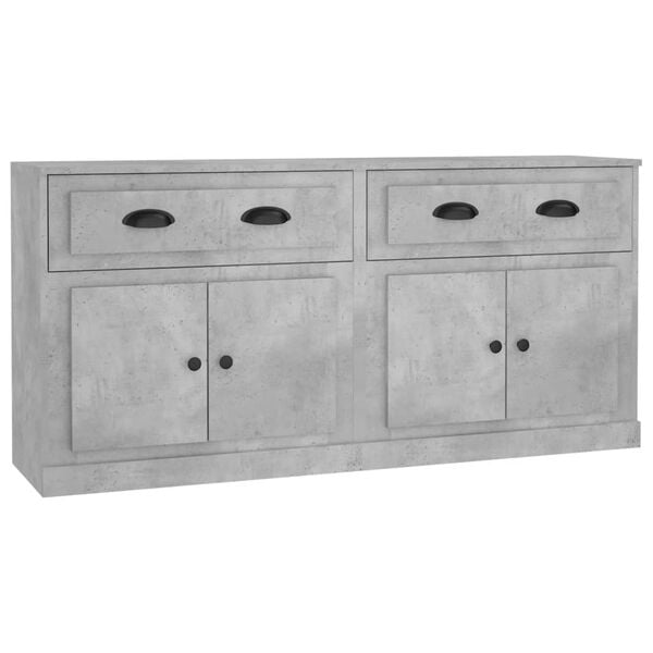 vidaXL Senkit 2 kpl betoninharmaa tekninen puu