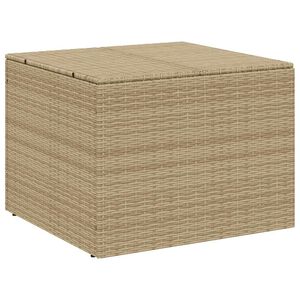 vidaXL Puutarhan s&auml;ilytyslaatikko beige sekoitus 291 l polyrottinki