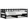 vidaXL Sohvas&auml;nky ulosvedett&auml;v&auml; musta 2x (90x200) cm t&auml;ysi m&auml;nty
