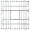vidaXL Gabion Kohotettu Peti Hopea 60 x 60 x 20 cm Galvanoitu ter&auml;s
