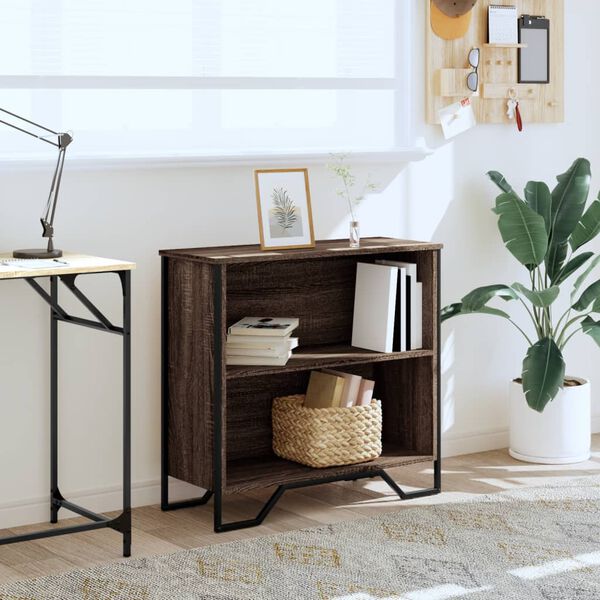 vidaXL Kirjahylly ruskea tammi 80x31x74,5 cm tekninen puu