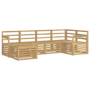 vidaXL Ulkosohvakokoelma 6 pcs valkoinen Polyesteri