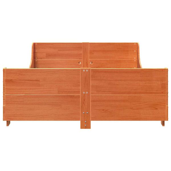 vidaXL S&auml;nky ilman patjaa vahanruskea 120x200 cm t&auml;ysi m&auml;nty