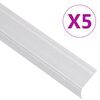 vidaXL Portaikon suojukset L-muotoiset 5 kpl alumiini 100 cm hopea