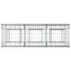 vidaXL Gabion Kohotettu Peti Hopea 150 x 50 x 80 cm Galvanoitu ter&auml;s
