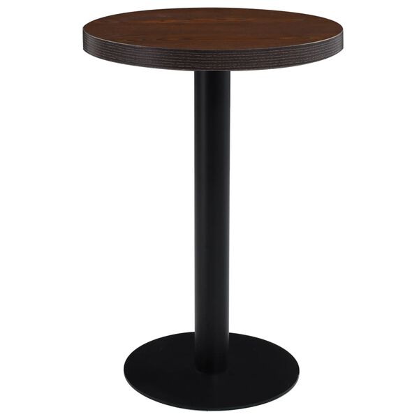 vidaXL Bistropöytä tummanruskea 60 cm MDF